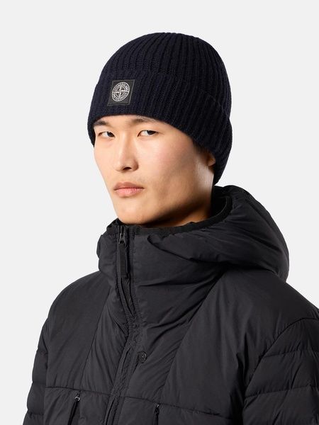 Шапка Stone Island в темно-синьому кольорі OS L2S15N100012-S00B4 V0020 OS фото
