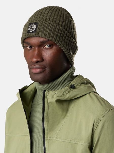 Шапка Stone Island в кольорі хакі розмір OS K2S15N100012-S00B4 V0054 OS фото