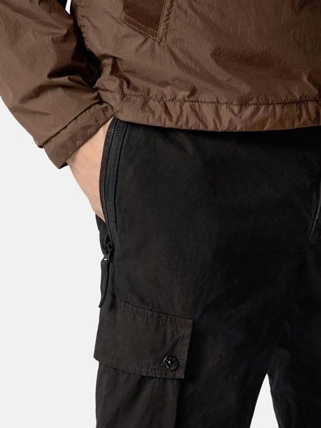 Карго шорти Stone Island в чорному кольорі W36 L1S15L100019-S00WA V0129 W36 фото